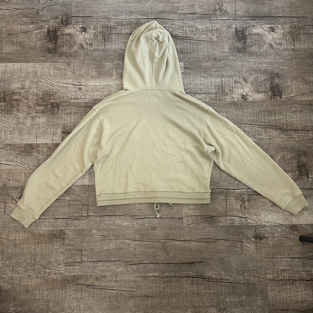 American Eagle Cropped Sweatshirt Hoodie Green Oversized‎ Jegging Fit Size M - Picture 7 of 7